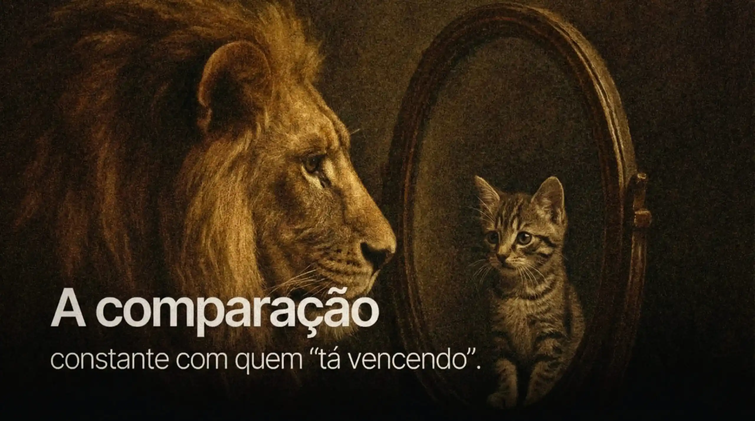A comparação: constante com quem “tá vencendo”.