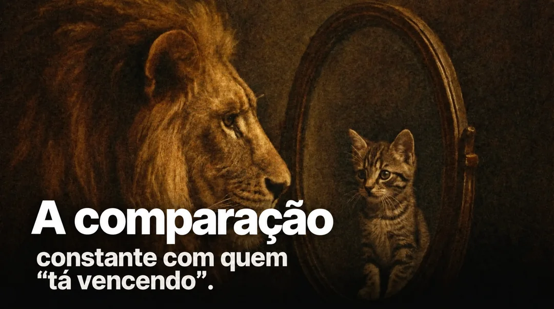 A comparação: constante com quem “tá vencendo”.