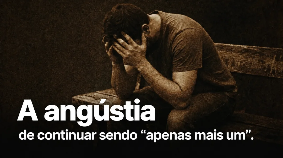 A angústia: de continuar sendo “apenas mais um”.